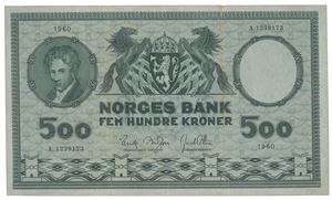 500 kroner 1960 A