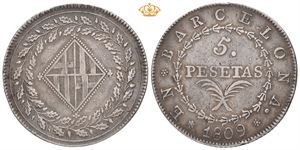 Barcelona, Joseph Napoleon, 5 pesetas 1809