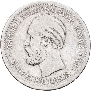 1 krone 1888. Renset