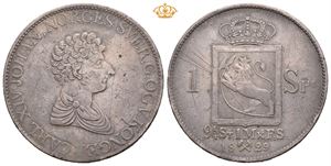 Carl XIV Johan (1818 - 1844) 1 speciedaler 1829 Ex OMG 32 Obj 588.  Riper.