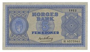 5 kroner 1952. H8575903