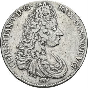 CHRISTIAN V 1670-1699. KONGSBERG. Speciedaler 1695. "Danner Kongis…". S.6