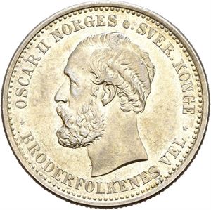 OSCAR II 1872-1905, KONGSBERG, 1 krone 1894