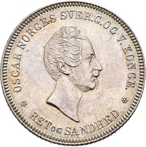 OSCAR I 1844-1859, KONGSBERG, 1/2 speciedaler 1849