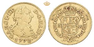 Carl III, 1/2 escudo 1772. Madrid. PJ