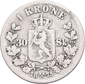 Oscar II, 1 krone/30 skilling 1875