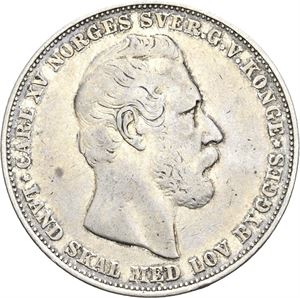 CARL XV 1859-1872 Speciedaler 1864