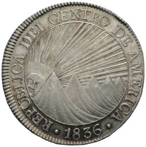 Sentral amerikanske republikk, 8 reales 1836 NG M