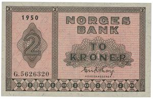 2 kroner 1950 G 5626320.