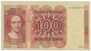 100 kroner 1983. 4100009913