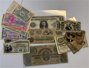 Lot with 21 banknotes