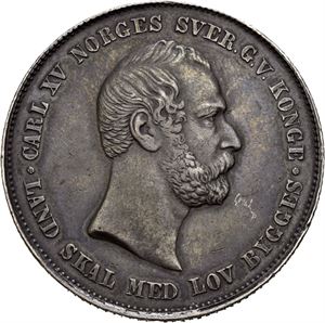 CARL XV 1859-1872, KONGSBERG, Speciedaler 1861