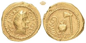 The Ceasarians. Julius Caesar. Early 46 BC. AV aureus (20 mm; 7,72 g)