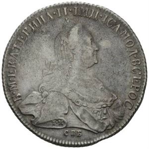 Catharina II, rubel 1776. St. Petersburg