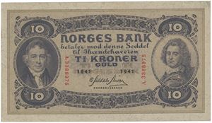 10 kroner 1941. A.3388975.