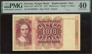 100 kroner 1977 HC