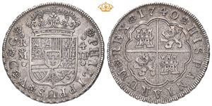 Philip V, 4 reales 1740. JF