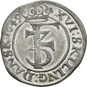 FREDERIK III 1648-1670. 1 mark 1649. S.31