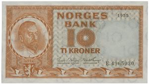 10 kroner 1955 E