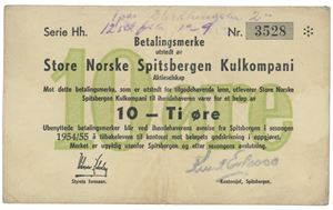 10 øre 1954/55. Serie Hh. Nr. 3528