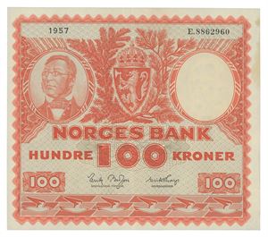 100 kroner 1957. E8862960