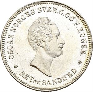 OSCAR I 1844-1859, KONGSBERG, 1/2 speciedaler 1855