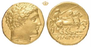 KINGS of MACEDON. Philip II, 359-336 BC. AV stater (18 mm; 8,56 g)