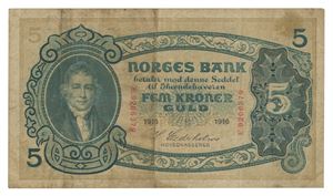 5 kroner 1916. E9206379