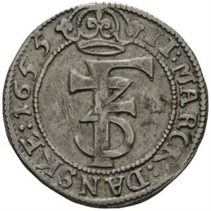 2 mark 1655. Riper på advers/scratches on obverse. S.36 var.