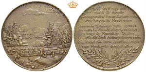 The Battle of Bergens red 1665. Bronze 53 mm