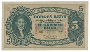 5 kroner 1920. G2226224