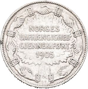 2 kroner 1907. Kantmerker