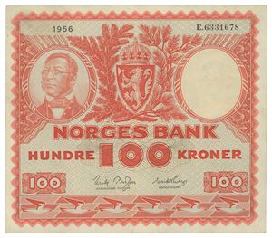 Norway. 100 kroner 1956. E6331678