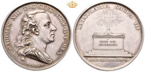 Karl XIII. Reformasjonen 300 år 1817. Frumerie. Sølv. 51 mm
