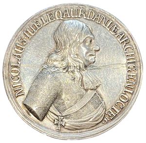 Christian V. Niels Juel (1677). Hercules. Sølv. 62 mm
