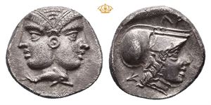 MYSIA, Lampsakos. Circa 4th-3rd century BC. AR diobol (1,52 g)
