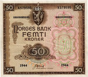 50 kroner 1944. X579595