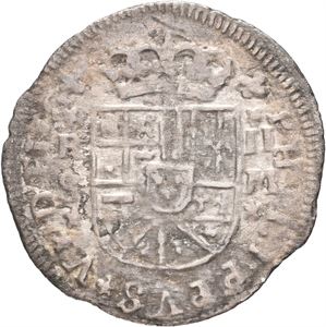 2 reales 1718 M. (2,95 g). Sevilla. Korrodert/corroded