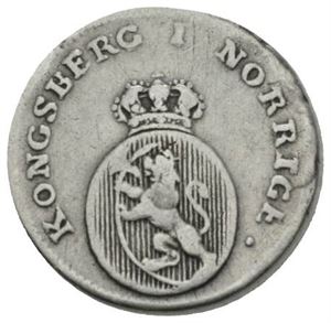 Christian VI, sølvavslag av dukat 1735. Fra "Bestendige Liebe". Sølv. 17 mm