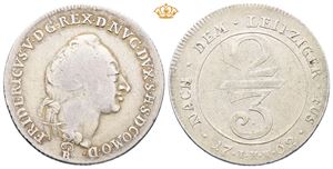 Denmark. Oldenburg, Frederik V, 2/3 taler 1762. S.27