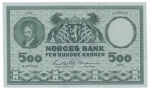 500 kroner 1974. A4972332