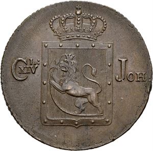 CARL XIV JOHAN 1818-1844, KONGSBERG, 2 skilling 1827
