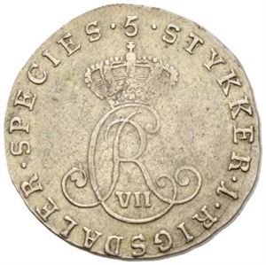 1/5 speciedaler 1799. S.10. Ex. Kjøpt av Roschberg Mynthandel, kjøpsdato 1/6-2010