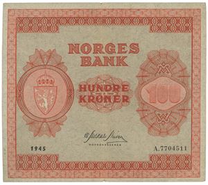 100 kroner 1945 A.7704511