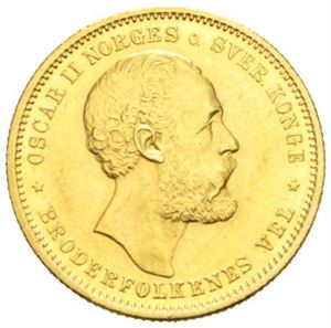 Oscar II, 20 kroner 1878.