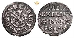 Christian IV (1588 - 1648) 2 skilling 1642