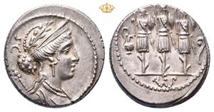 Faustus Cornelius Sulla. 56 BC. AR denarius (4,00 g)
