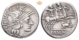 C. Atestius. 146 BC. AR denarius (3,76 g)