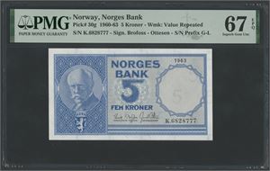 5 kroner 1963. K.6828777.