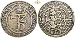 4 mark / krone 1633 (1653). Mysteriekrone.
